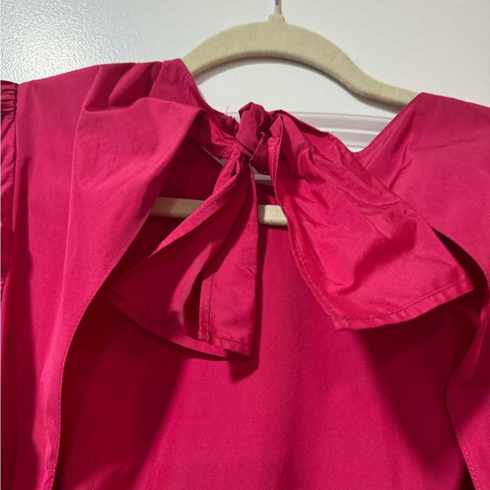 RED Valentino Ruffle-Sleeved Backless Mini Taffeta Dress Size EU 40 - US 4-6 - Picture 13 of 16